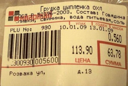 интересный состав, не правда ли? - ценники, этикетки